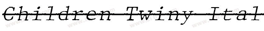Children Twiny Itali字体转换